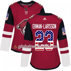 Arizona Coyotes Hockeydrakt Oliver Ekman-Larsson 23 2017-2018 USA Flag Fashion Svart Adidas Authentic - Dame